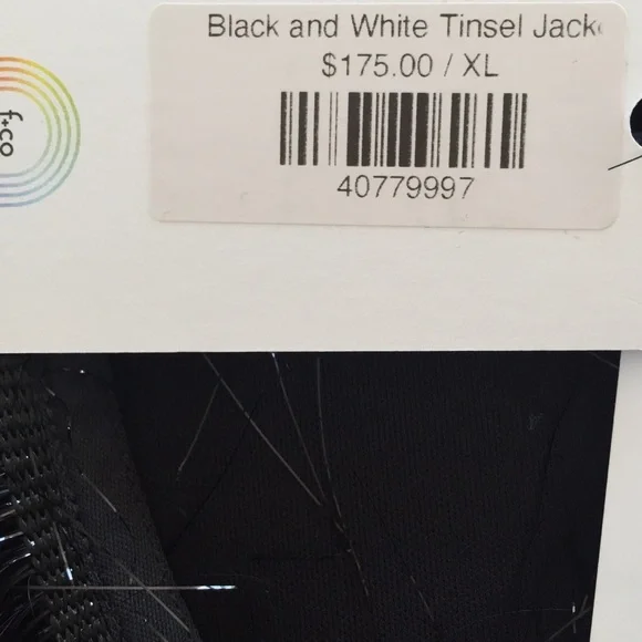 Fringe +Co Black And White Tinsel Jacket - Picture 11 of 12